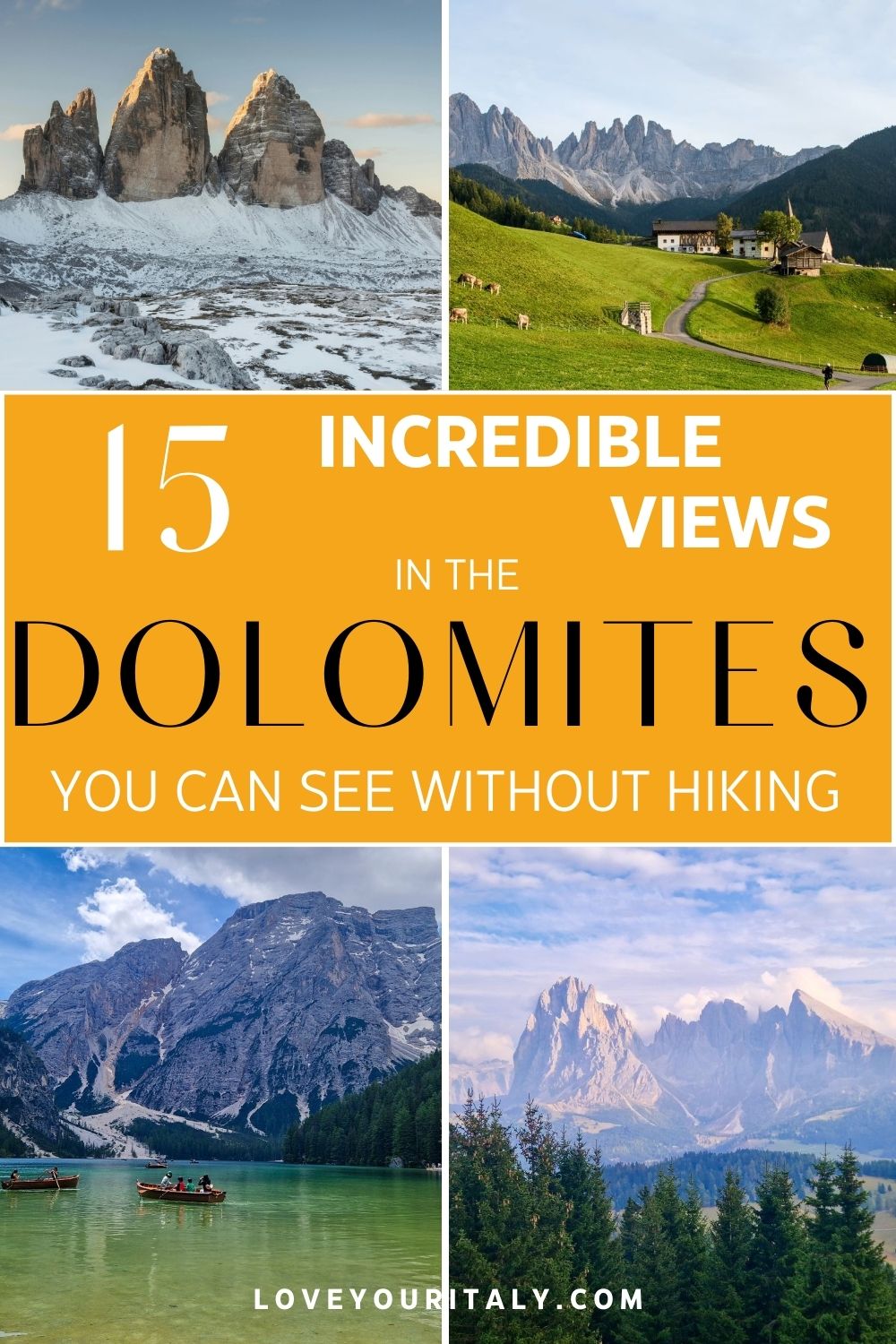 15 Best Views In The Dolomites: With Little To No Hiking 78 Dolomites Best Views | Are you looking for places with best Dolomites viewpoints? Here are 15 Dolomites Italy views - including hotels with the best views!