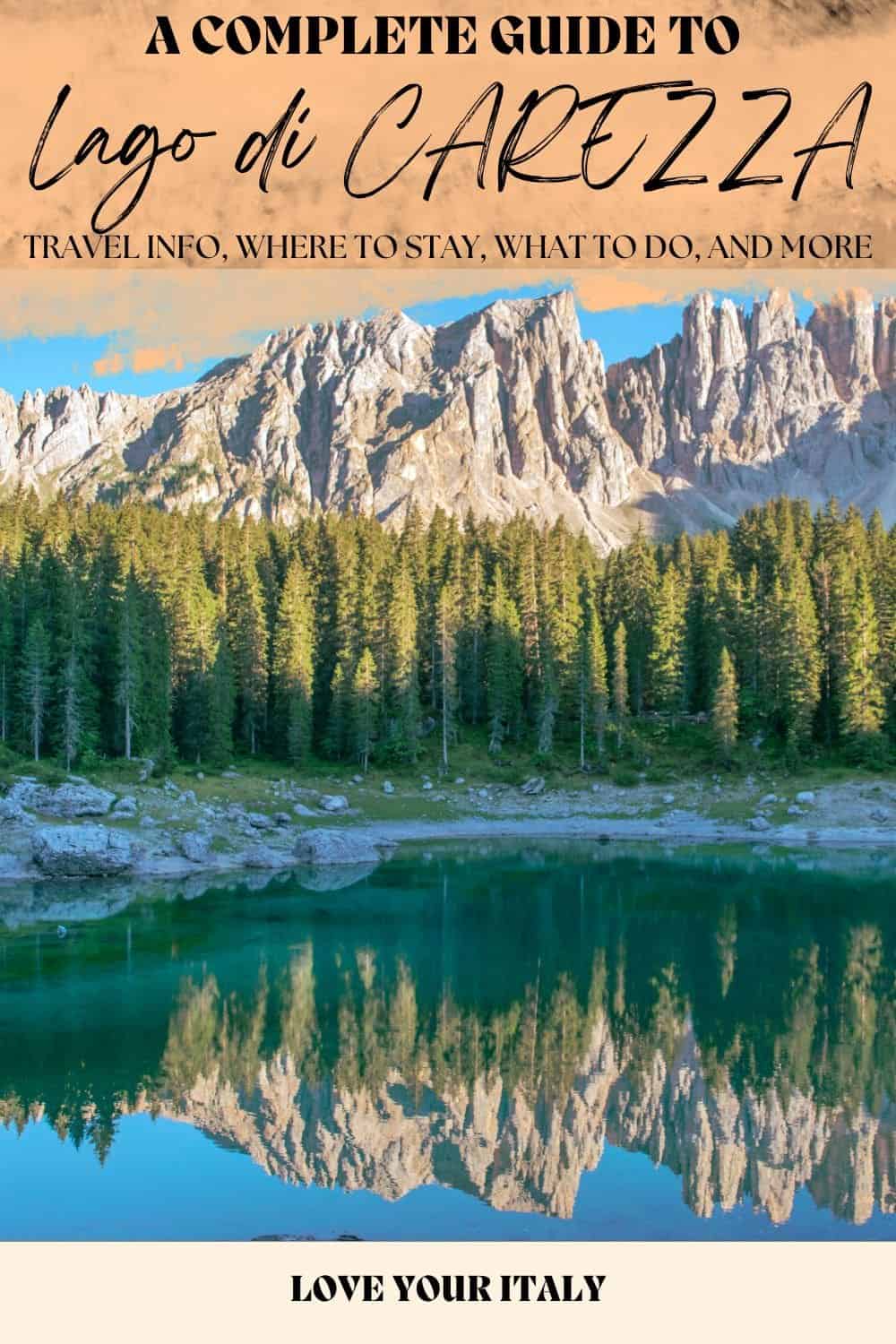 Lago di Carezza: Visit The Rainbow Lake of the Dolomites 22 Lake Carezza in the Dolomites guide | Lago di Carezza or the Rainbow lake - all the info you need! How to get there, what to do, where to stay, where to eat, and more | lake carezza italy | lago di carezza inverno | lago di carezza estate | lago di carezza aesthetic